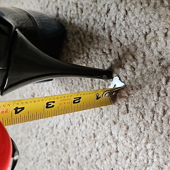 6 heels peep toe black 🖤💙blue guess - Picture 4 of 6